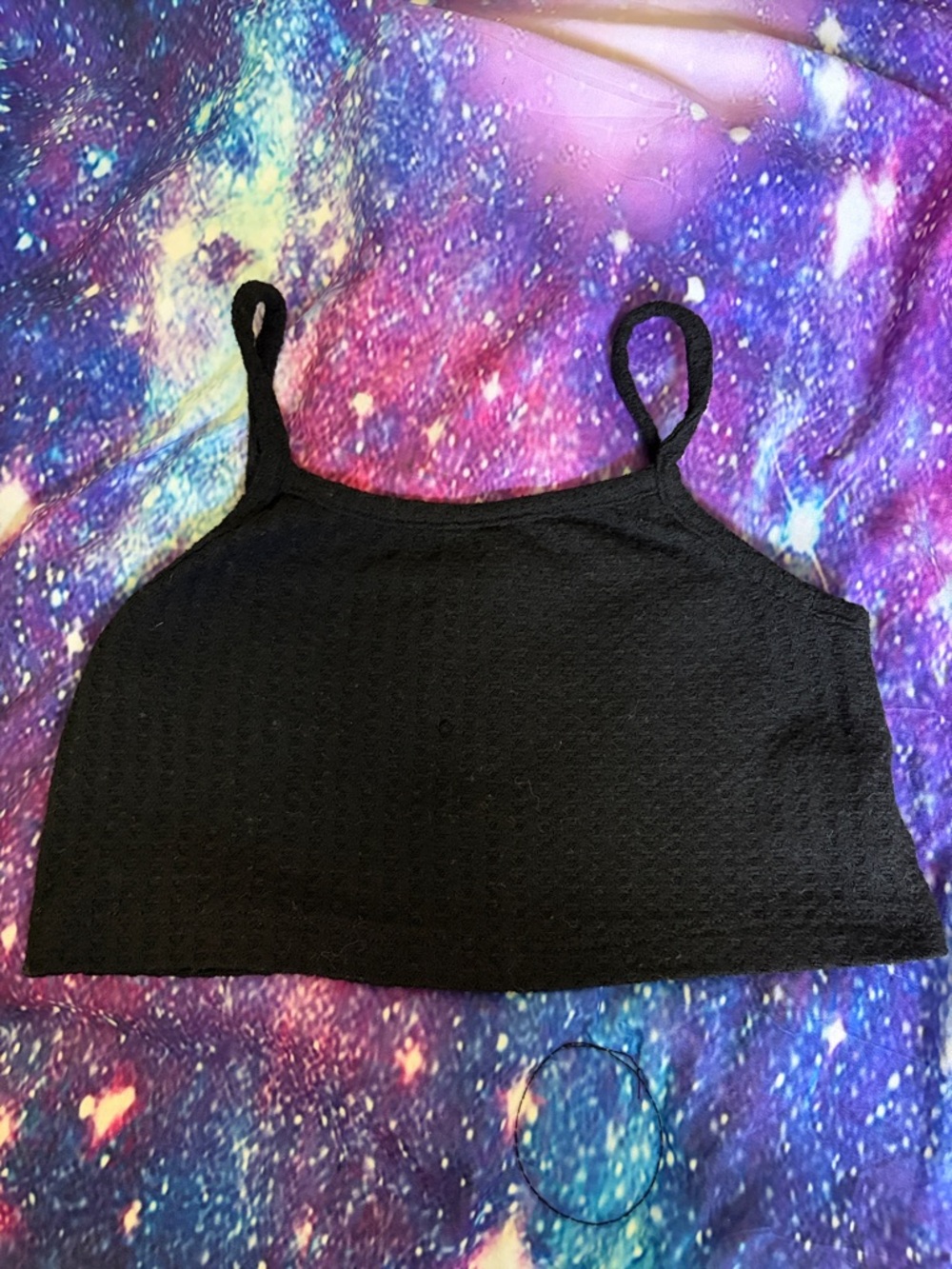 Black Ribbed Camisole Tank Top